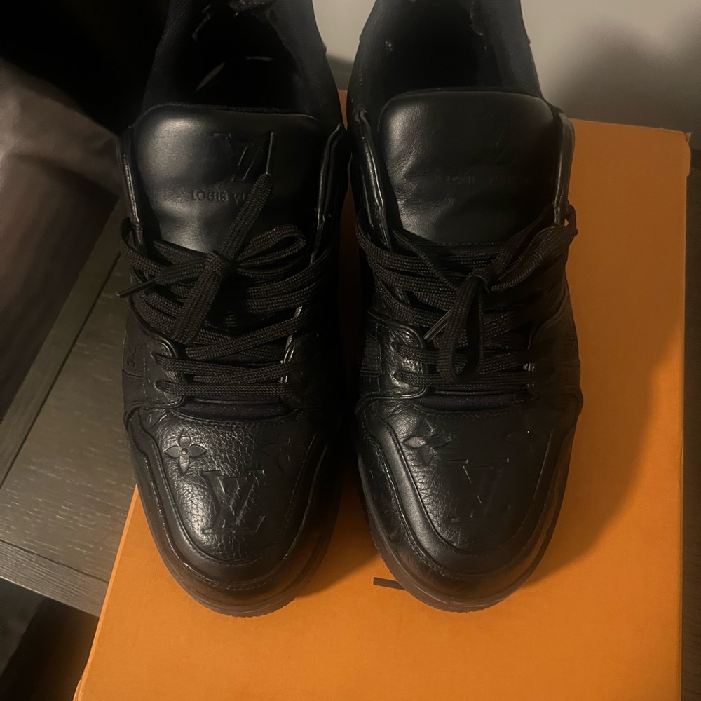 Louis Vuitton Black Leather Sneakers for Men